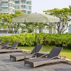 Parasols>Camif DOPPLER Parasol Rond ⌀ 200 cm Sunline en Acier - Beige Nature