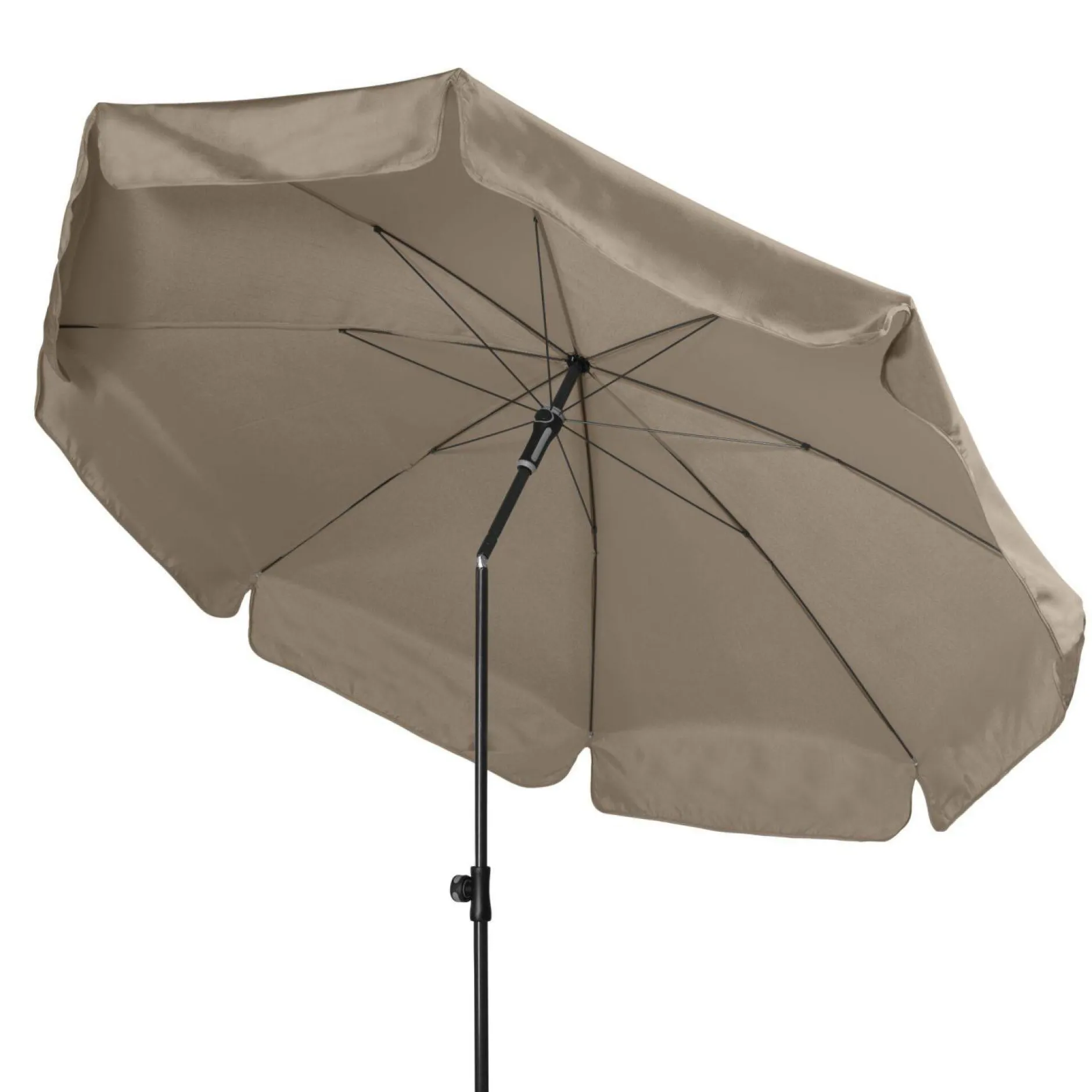 Parasols>Camif DOPPLER Parasol Rond ⌀ 200 cm Sunline en Acier - Taupe
