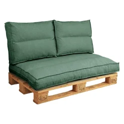 Poufs, Poires Et Coussins De Sol|Poufs, Poires Et Coussins De Sol>Camif Dossier coussin palette recyclé Heva - Vert Fougère