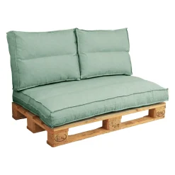 Poufs, Poires Et Coussins De Sol|Poufs, Poires Et Coussins De Sol>Camif Dossier coussin palette recyclé Heva - Vert Eau