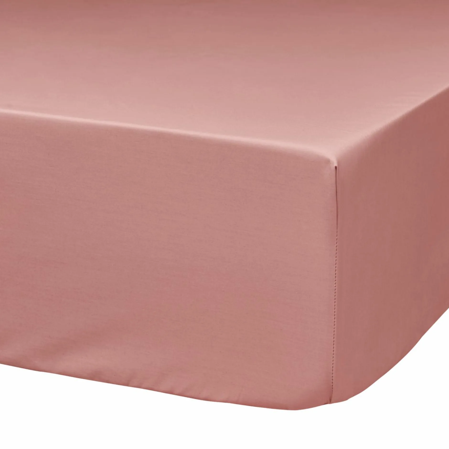 Draps Housse>Camif Drap housse coton bio Fil & Sens - - 140 x 190 cm Rose des Sables