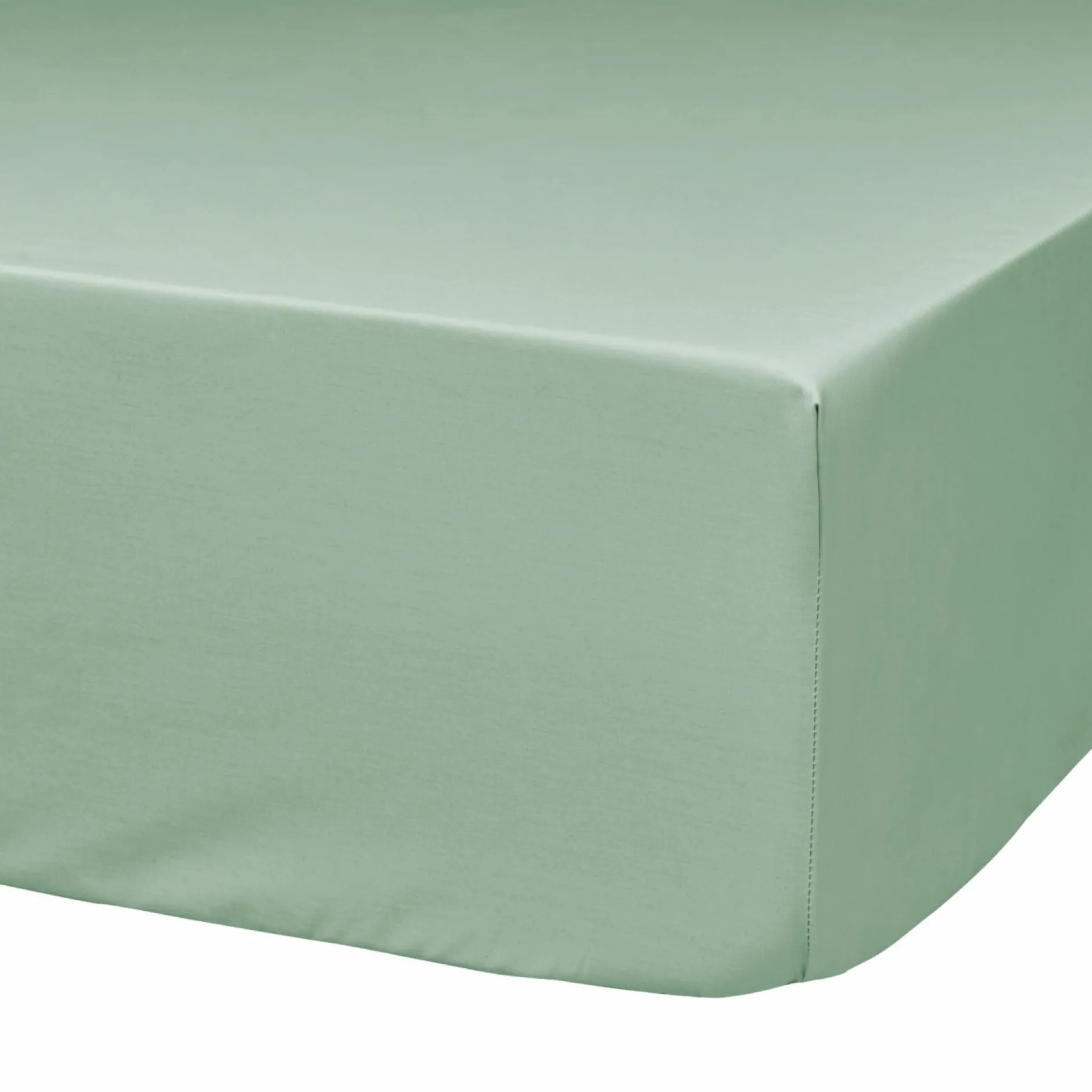 Draps Housse>Camif Drap housse coton bio Fil & Sens - - 140 x 190 cm Vert d'Eau