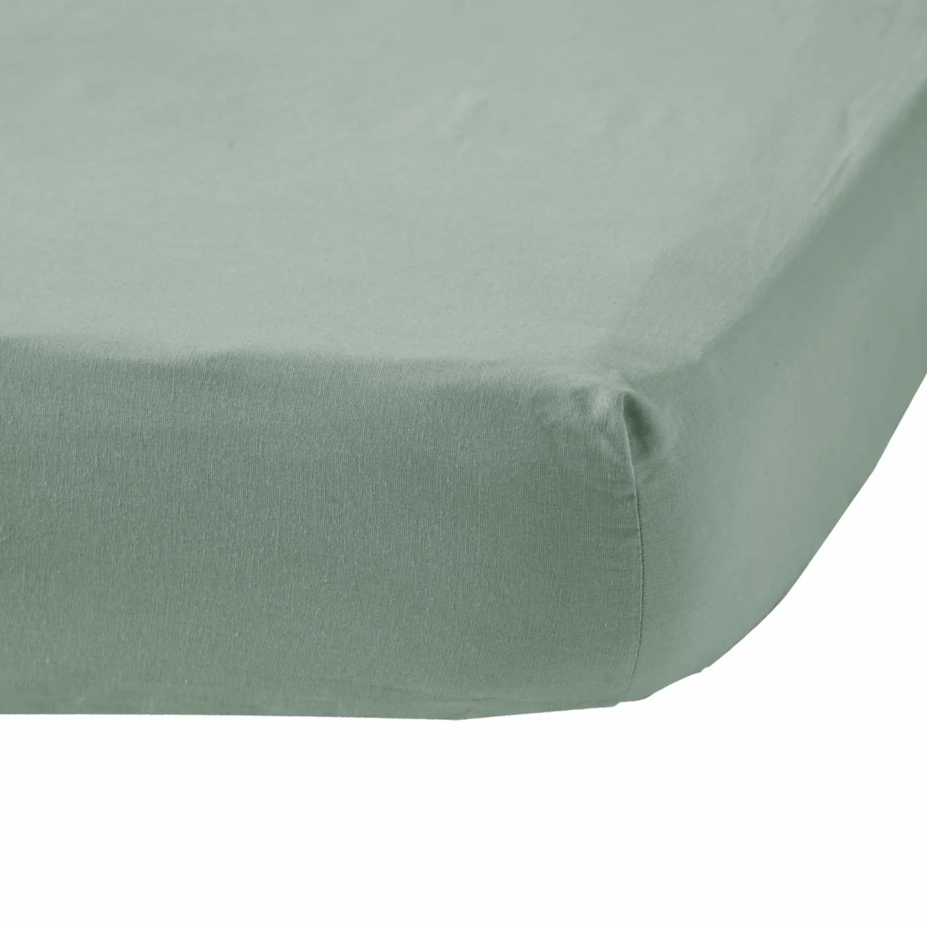 Draps Housse>Camif Drap housse coton lin Valentine - - 140 x 190 cm Bleu écume