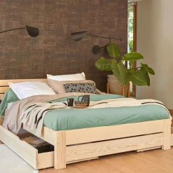 Draps>Camif Drap percale bio Elise - - 240 x 300 cm Céladon