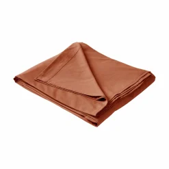 Draps>Camif Drap plat coton lin Valentine - - 240 x 300 cm Terracotta