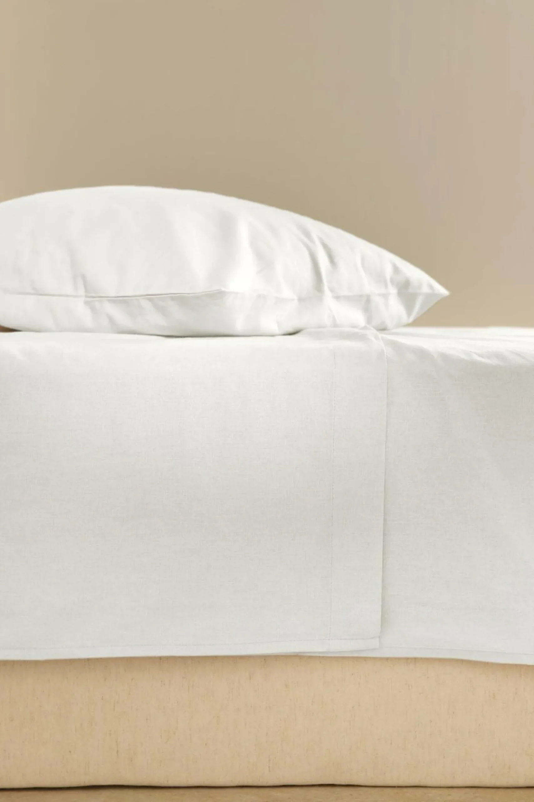 Draps>Camif Drap plat coton lin Valentine - - 240 x 300 cm Blanc
