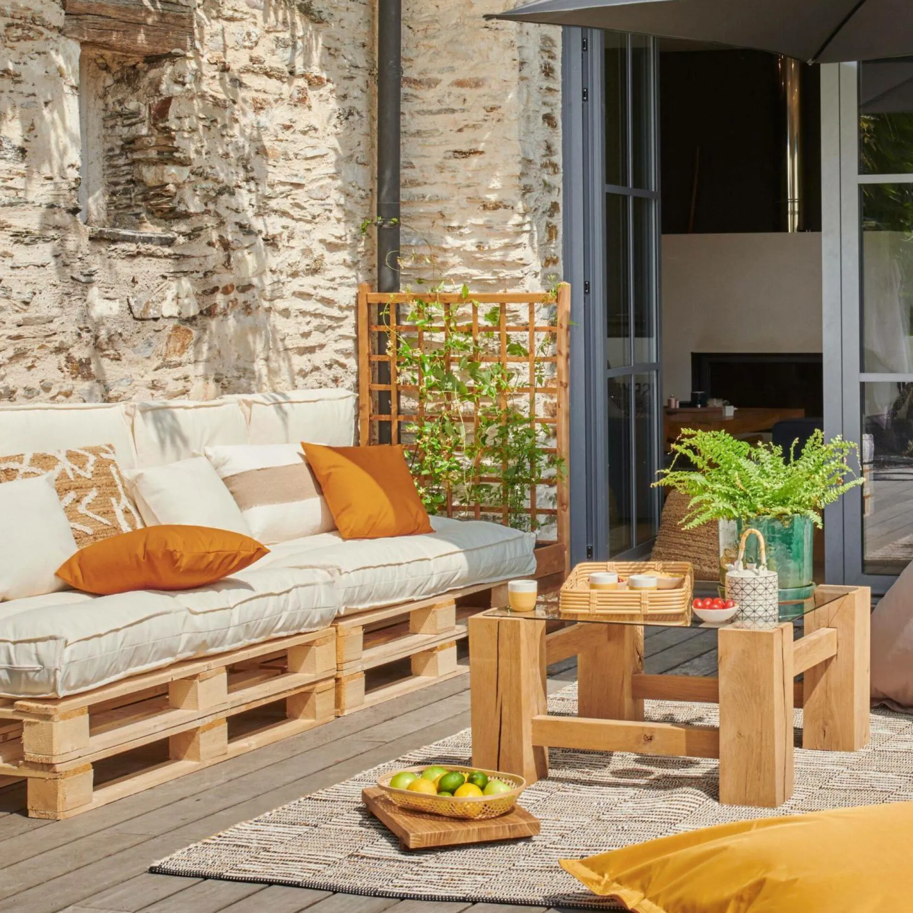 Pots Et Jardinières>Camif EKJU Jardinière avec Trellis en Bois Elsie