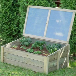 Carrés De Potager>Camif EKJU Serre à Poser 60 x 100 cm en Bois et Plexiglass