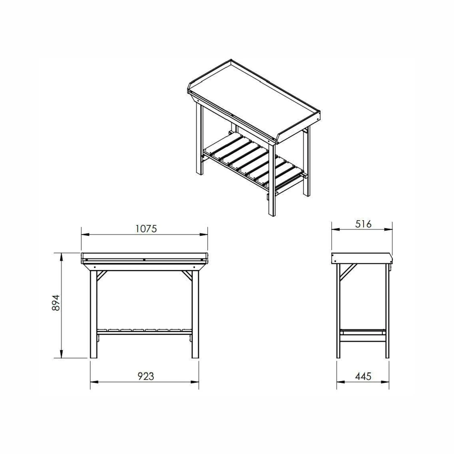 Carrés De Potager>Camif EKJU Table de Rempotage en Bois Edna