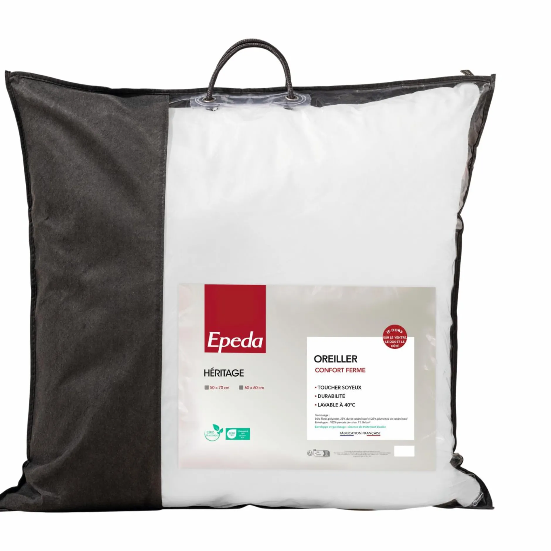Oreillers|Oreillers>Camif EPEDA Oreiller Héritage - 50 x 70 cm