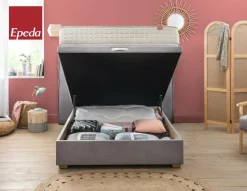 Sommiers 140 X 190 Cm|Sommiers 160 X 200 Cm>Camif EPEDA Sommier coffre 34 cm Hercule - - 90 x 200 cm Gris Souris