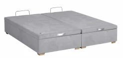 Sommiers 140 X 190 Cm|Sommiers 160 X 200 Cm>Camif EPEDA Sommier coffre 34 cm Hercule - - 2 x 90 x 200 cm Gris Souris