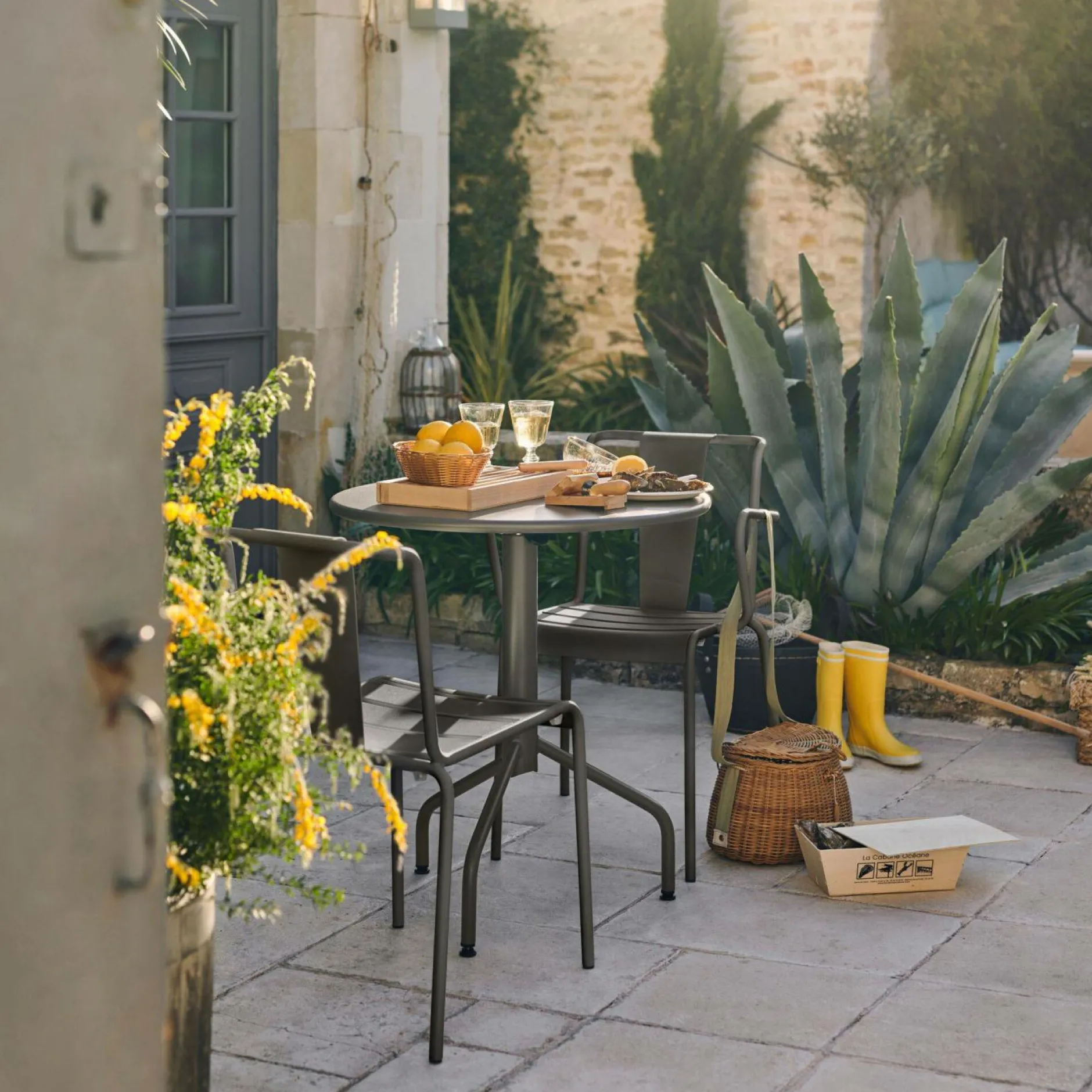 Fauteuils De Jardin>Camif EREME Lot de 2 Fauteuils Paname - Etain