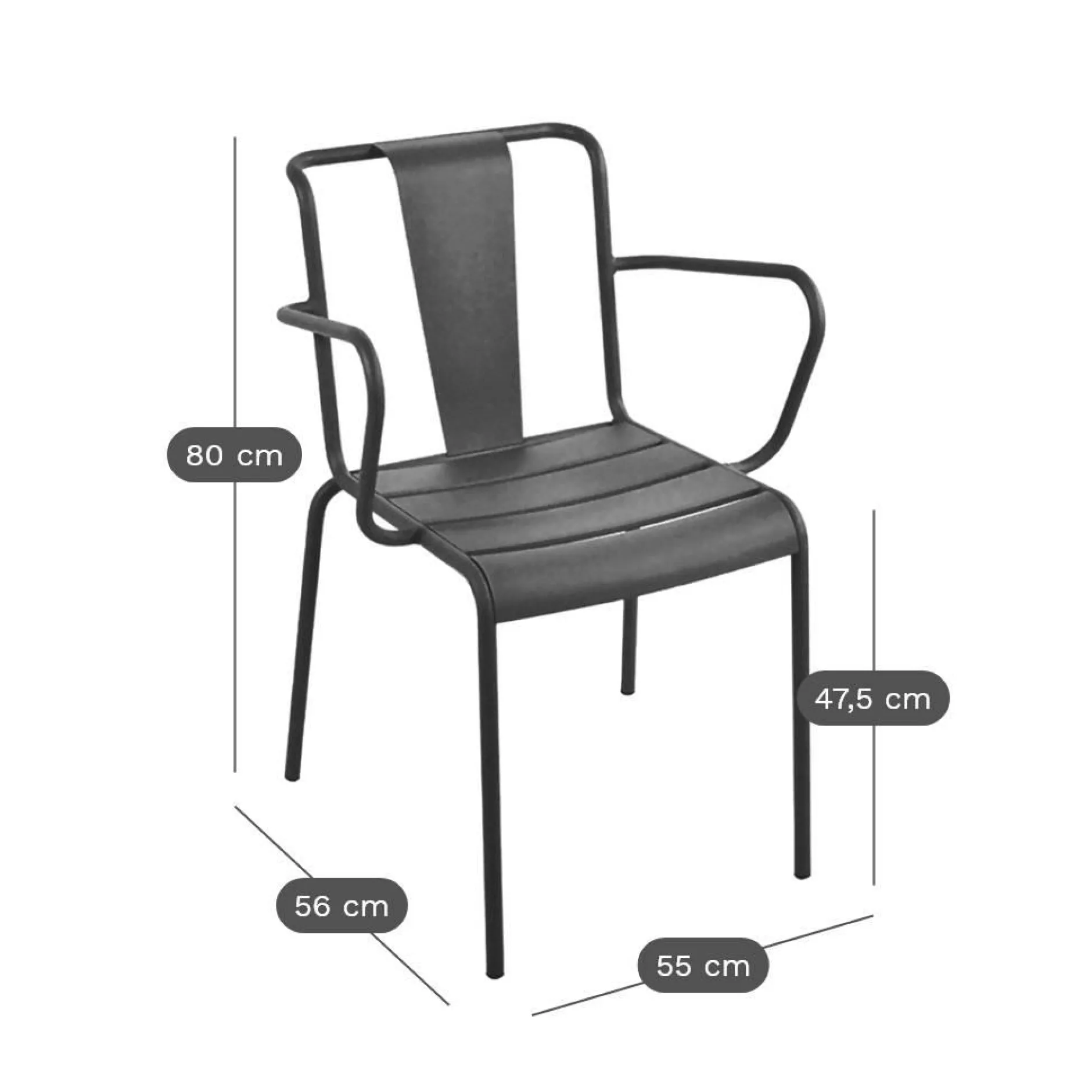 Fauteuils De Jardin>Camif EREME Lot de 2 Fauteuils Paname - Amande
