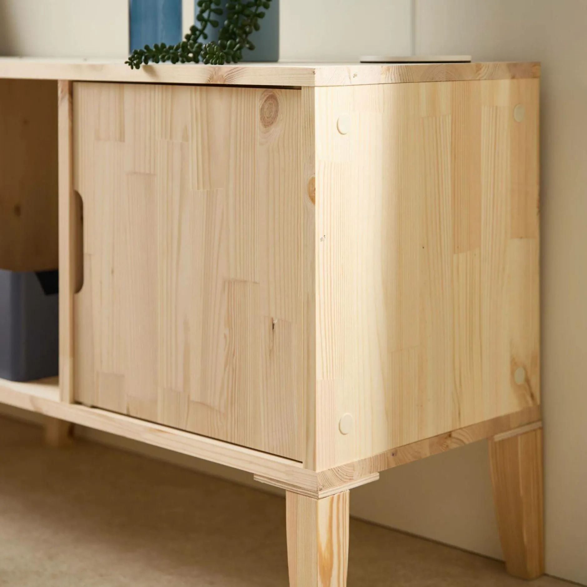 Etagères>Camif Etagère bois massif 6 cases Elio