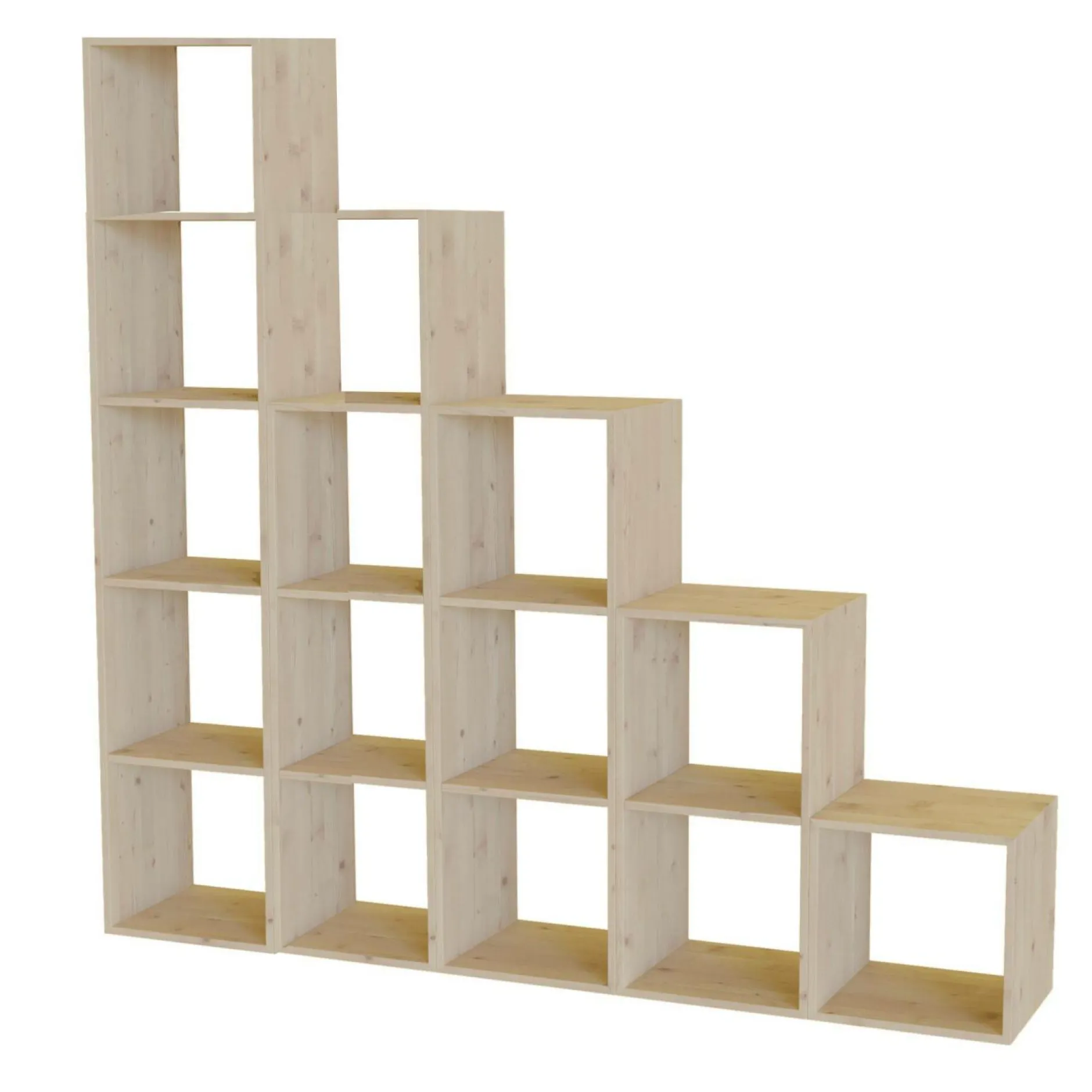 Etagères|Bibliothèques>Camif Etagère escalier bois massif grande version Elio