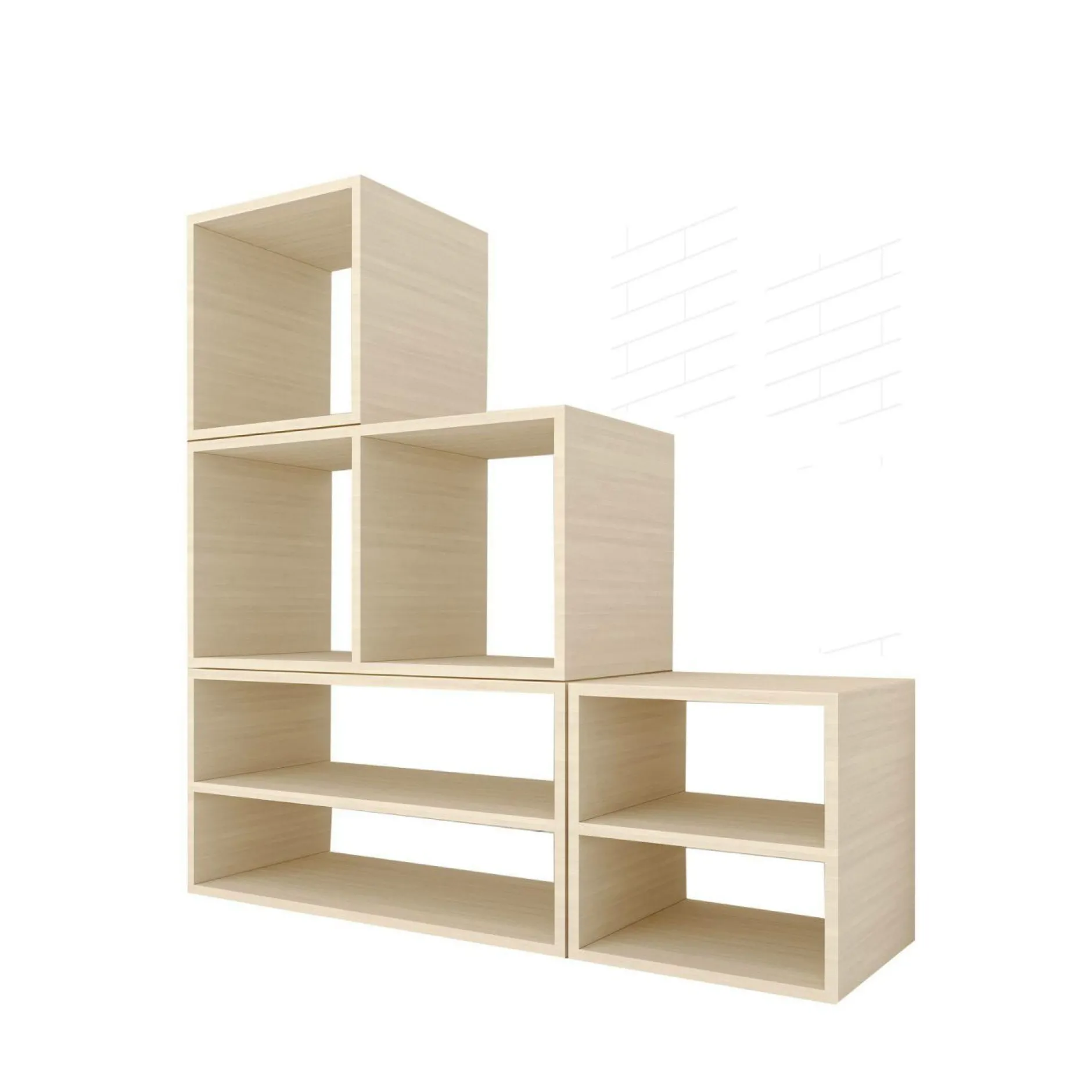 Etagères|Bibliothèques>Camif Etagère escalier bois massif petite version Elio