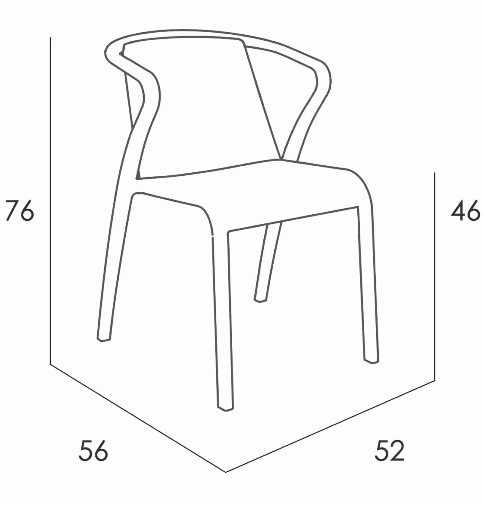 Fauteuils De Jardin>Camif EZPELETA Lot de 2 Fauteuils Empilables Fado - Moutarde