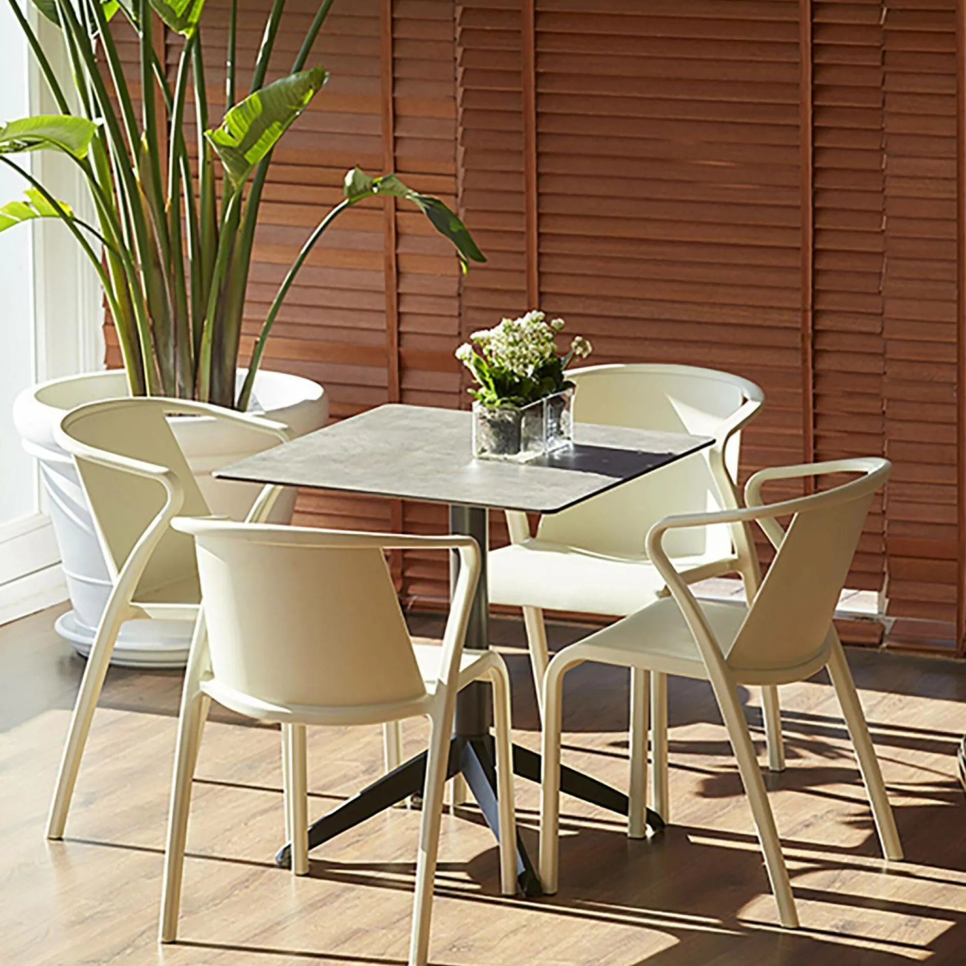 Fauteuils De Jardin>Camif EZPELETA Lot de 2 Fauteuils Empilables Fado - Anthracite