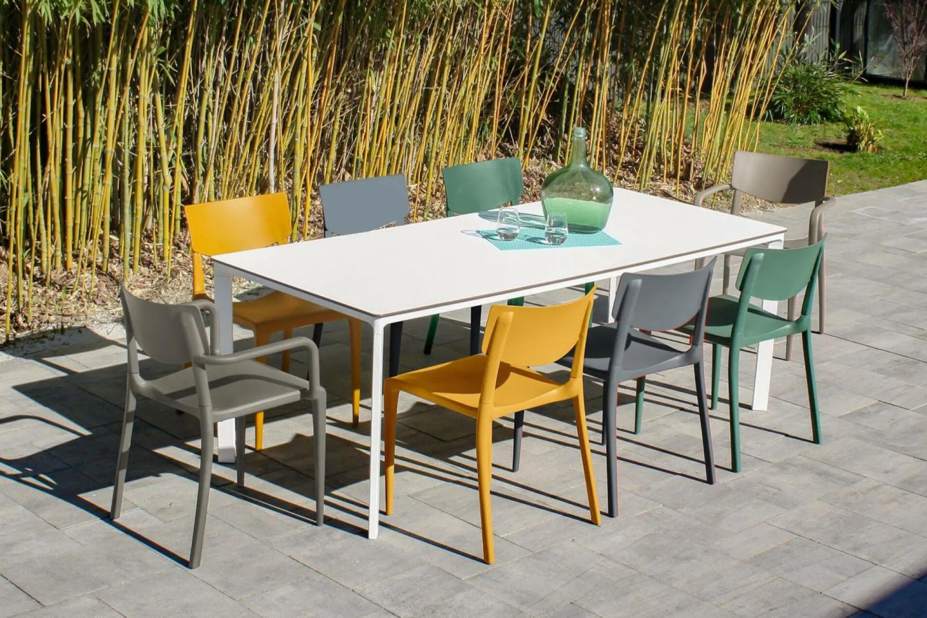 Fauteuils De Jardin>Camif EZPELETA Lot de 2 Fauteuils Empilables Town - Taupe