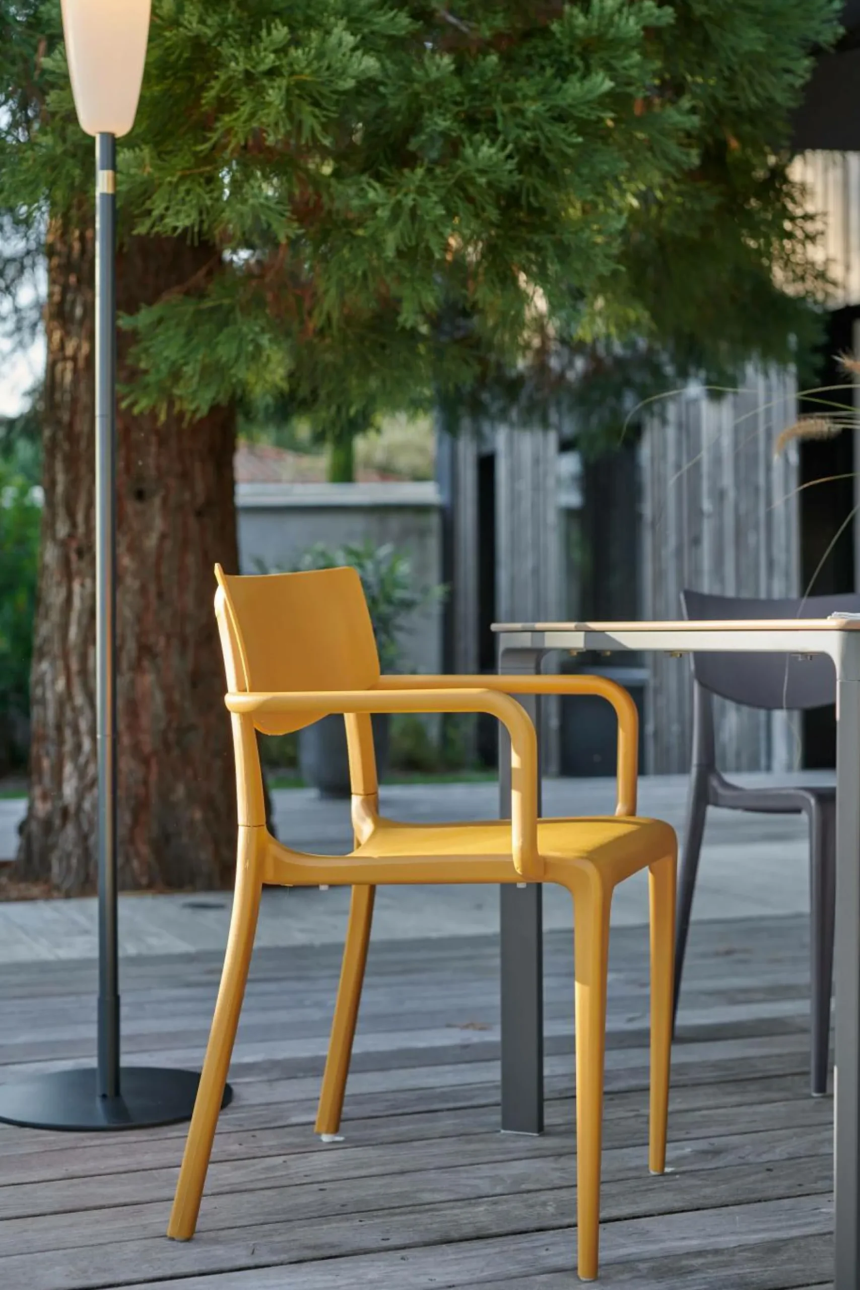 Fauteuils De Jardin>Camif EZPELETA Lot de 2 Fauteuils Empilables Town - Moutarde