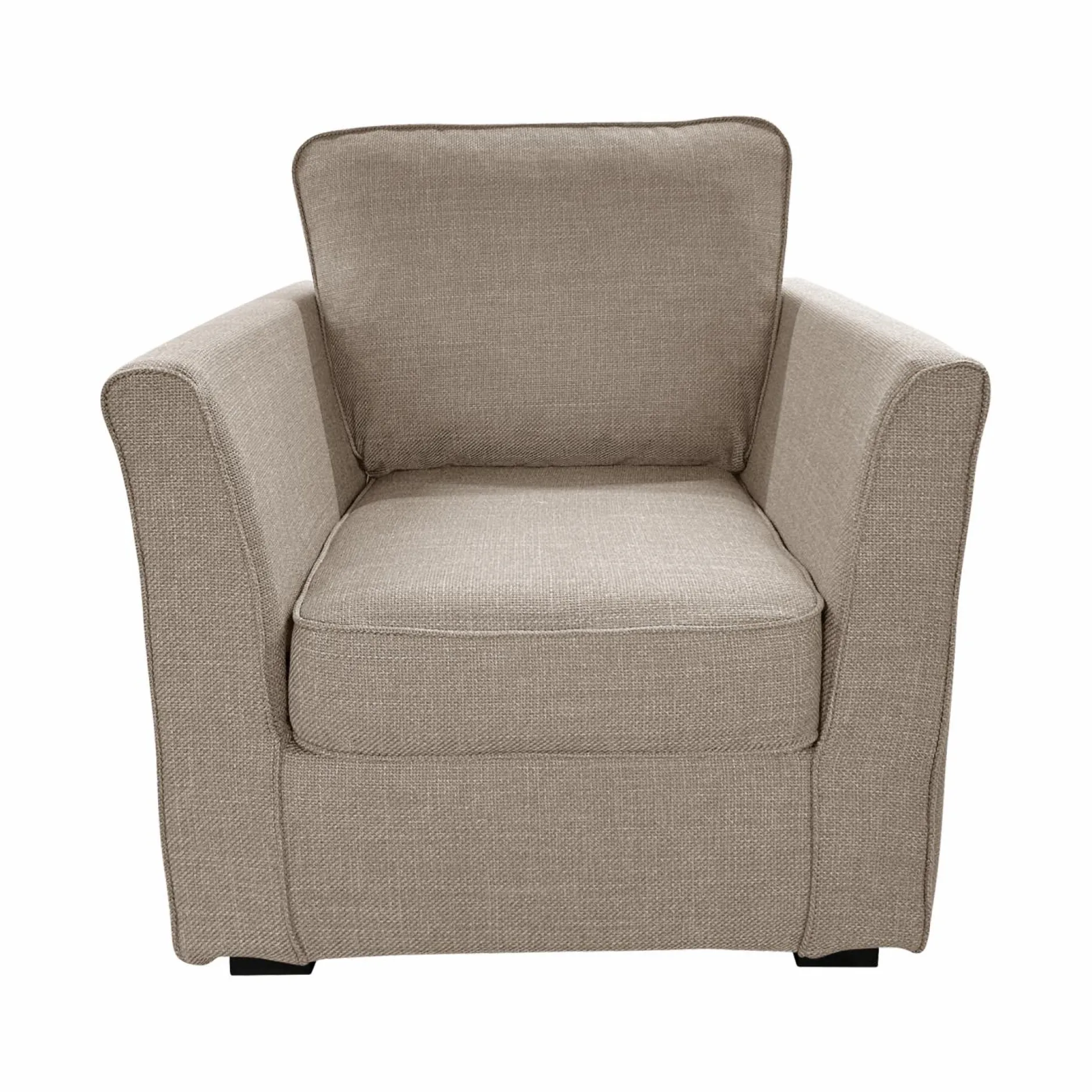 Canapés Fixes|Canapés Droits>Camif Fauteuil tissu déhoussable Marbella - Beige