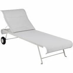 Bains De Soleil>Camif FERMOB Bain de Soleil Pliant Dune en Toile Stéréo et en Acier - Gris Argile