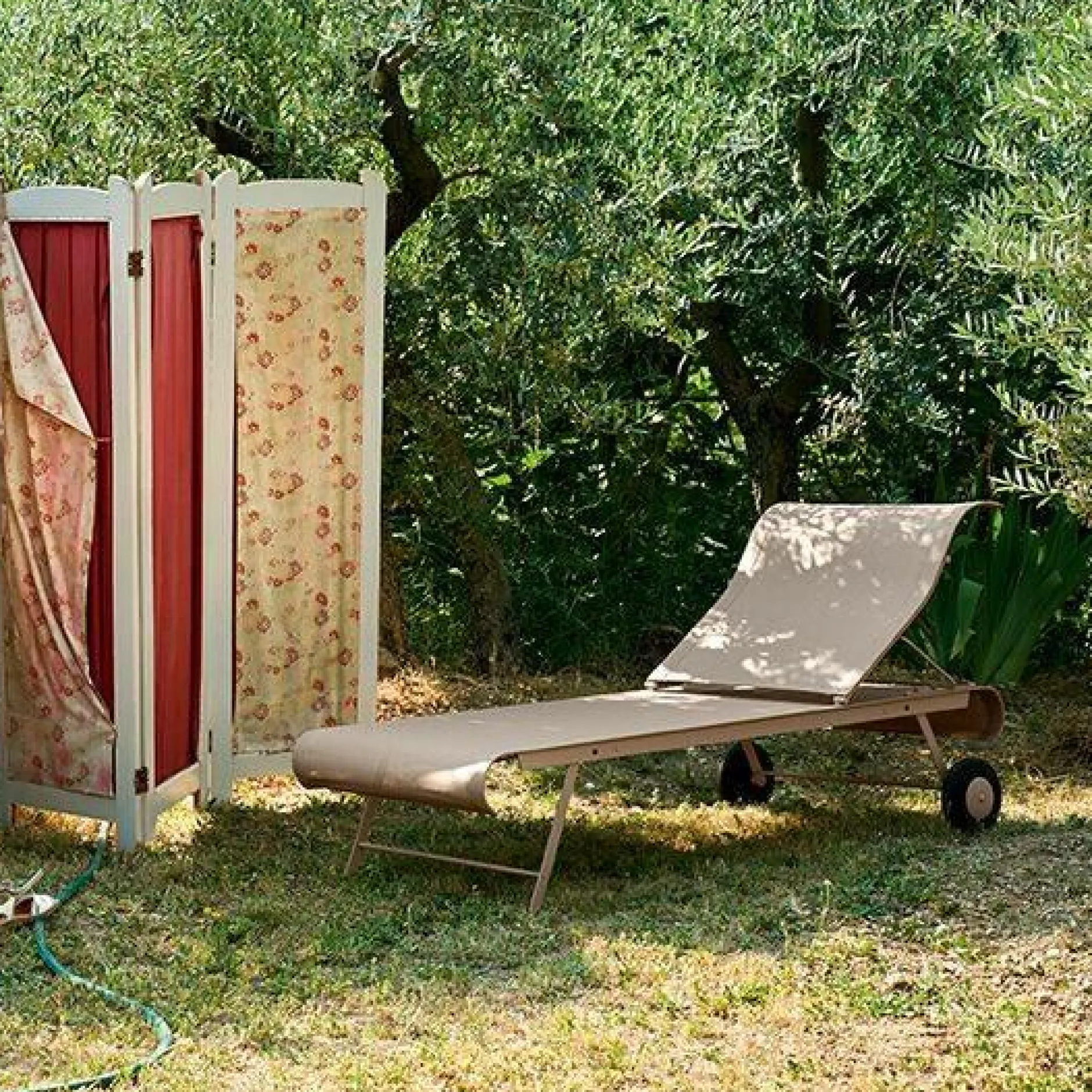 Bains De Soleil>Camif FERMOB Bain de Soleil Pliant Dune en Acier - Piment