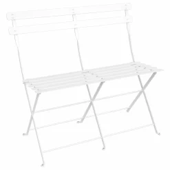 Canapés Et Fauteuils De Jardin>Camif FERMOB Banquette Pliante 2 Places Bistro en Acier - Blanc