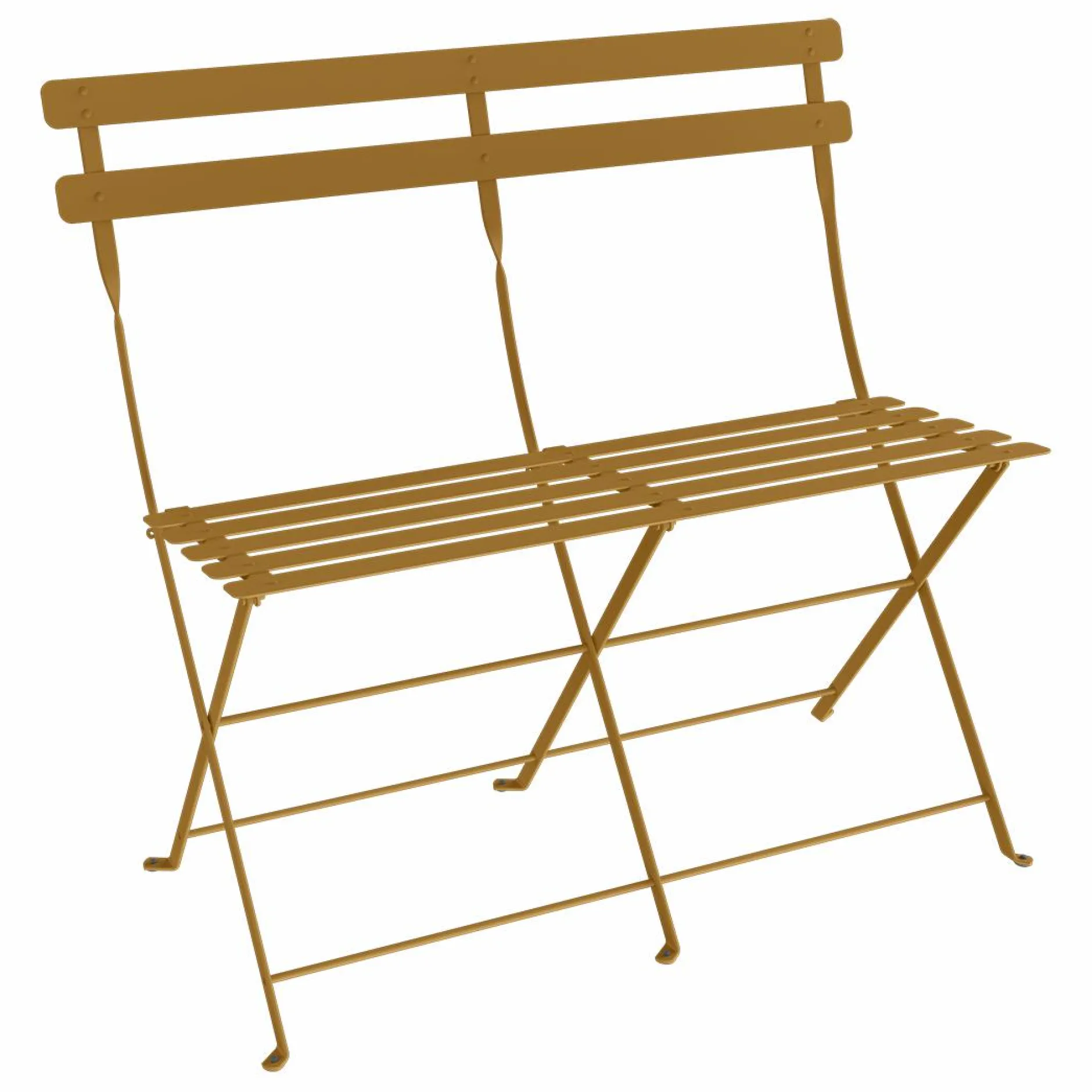 Canapés Et Fauteuils De Jardin>Camif FERMOB Banquette Pliante 2 Places Bistro en Acier - Pain d'épice