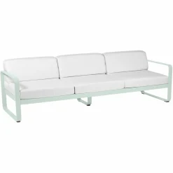 Canapés Et Fauteuils De Jardin>Camif FERMOB Canapé 3 Places Bellevie Blanc Grisé en Aluminium - Menthe Glaciale