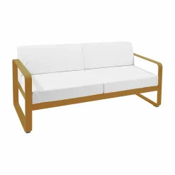 Canapés Et Fauteuils De Jardin>Camif FERMOB Canapé 2 Places Bellevie Blanc Grisé en Aluminium - Pain d'épice