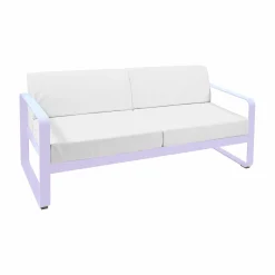 Canapés Et Fauteuils De Jardin>Camif FERMOB Canapé 2 Places Bellevie Blanc Grisé en Aluminium - Guimauve