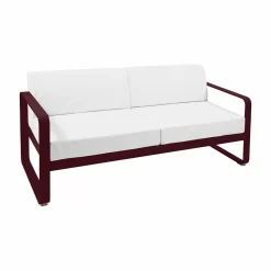 Canapés Et Fauteuils De Jardin>Camif FERMOB Canapé 2 Places Bellevie Blanc Grisé en Aluminium - Cerise Noire