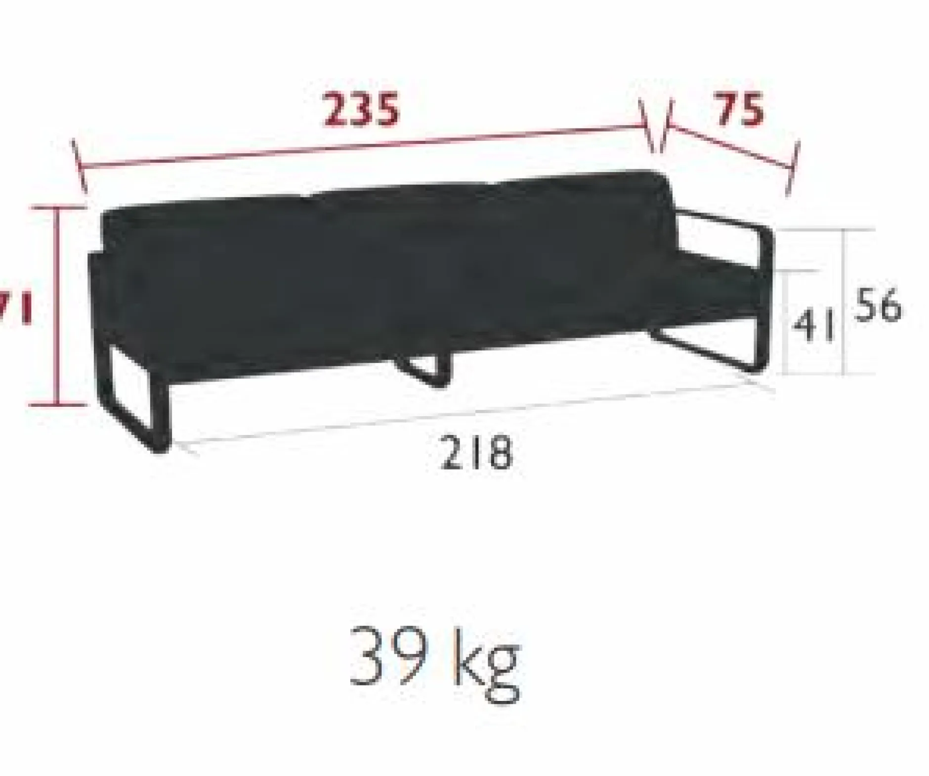 Canapés Et Fauteuils De Jardin>Camif FERMOB Canapé 3 Places Bellevie Blanc Grisé en Aluminium - Piment