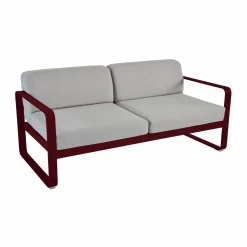 Canapés Et Fauteuils De Jardin>Camif FERMOB Canapé 2 Places Bellevie Gris Flanelle en Aluminium - Cerise Noire