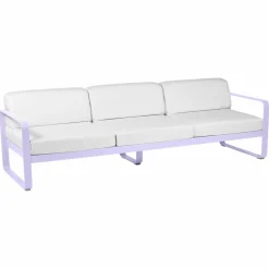 Canapés Et Fauteuils De Jardin>Camif FERMOB Canapé 3 Places Bellevie Blanc Grisé en Aluminium - Guimauve