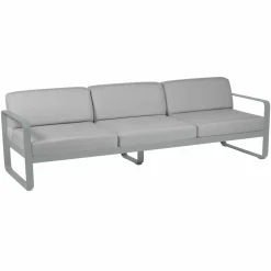 Canapés Et Fauteuils De Jardin>Camif FERMOB Canapé 3 Places Bellevie Gris Flanelle en Aluminium - Gris Lapili