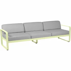 Canapés Et Fauteuils De Jardin>Camif FERMOB Canapé 3 Places Bellevie Gris Flanelle en Aluminium - Citron Givré