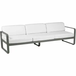 Canapés Et Fauteuils De Jardin>Camif FERMOB Canapé 3 Places Bellevie Blanc Grisé en Aluminium - Romarin