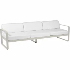 Canapés Et Fauteuils De Jardin>Camif FERMOB Canapé 3 Places Bellevie Blanc Grisé en Aluminium - Gris Argile
