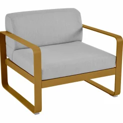 Canapés Et Fauteuils De Jardin>Camif FERMOB Fauteuil Bellevie Gris Flanelle en Aluminium - Pain d'épice