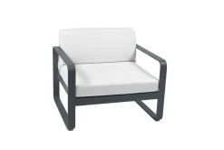 Canapés Et Fauteuils De Jardin>Camif FERMOB Fauteuil Bellevie Blanc Grisé en Aluminium - Carbone