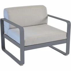 Canapés Et Fauteuils De Jardin>Camif FERMOB Fauteuil Bellevie Gris Flanelle en Aluminium - Carbone