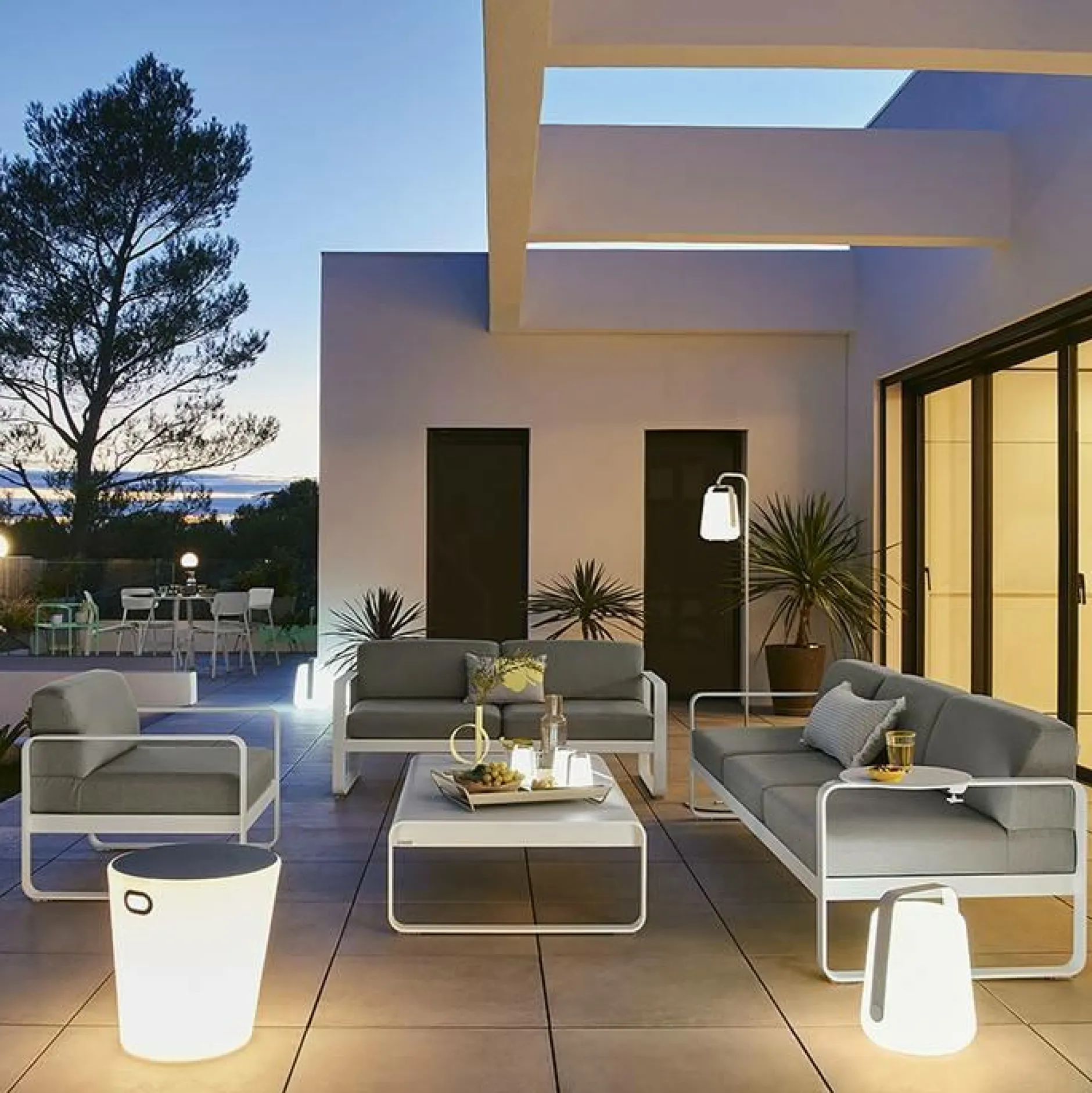 Canapés Et Fauteuils De Jardin>Camif FERMOB Fauteuil Bellevie Gris Flanelle en Aluminium - Carbone