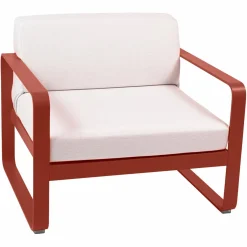 Canapés Et Fauteuils De Jardin>Camif FERMOB Fauteuil Bellevie Blanc Grisé en Aluminium - Ocre Rouge