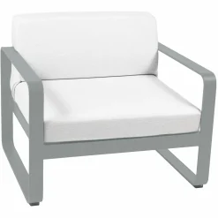 Canapés Et Fauteuils De Jardin>Camif FERMOB Fauteuil Bellevie Blanc Grisé en Aluminium - Gris Lapili