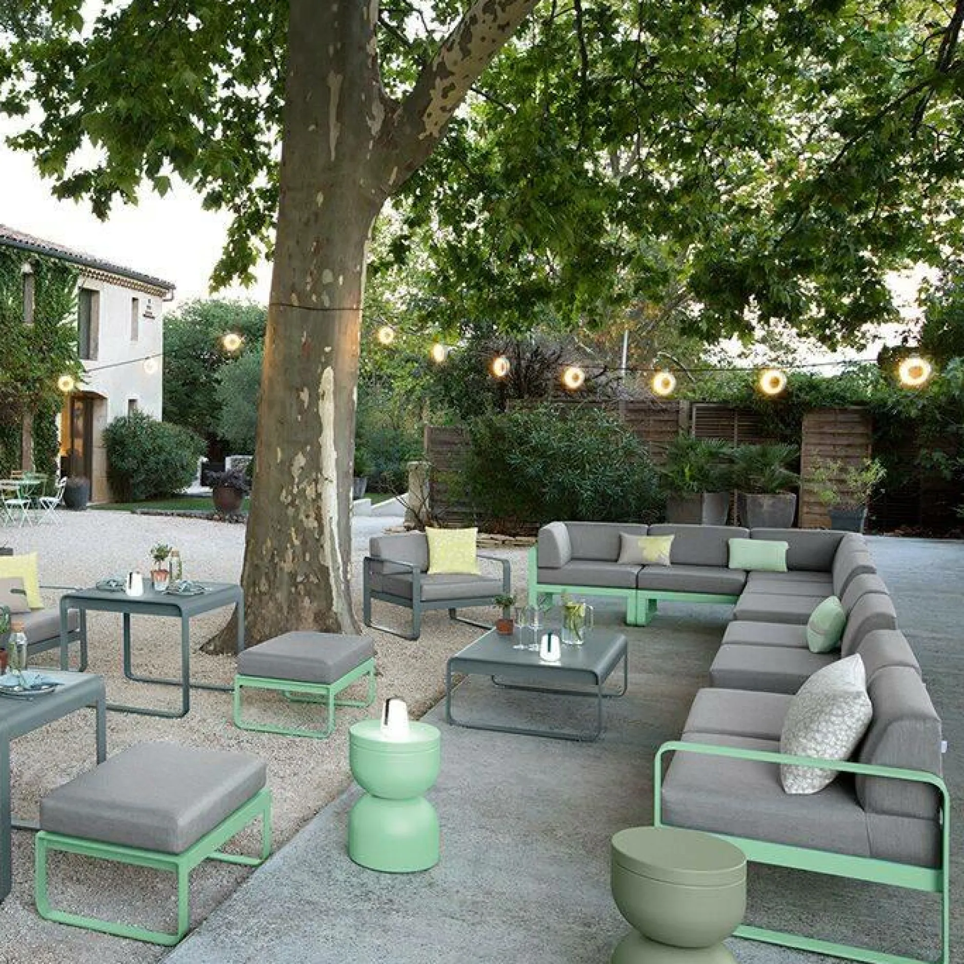 Canapés Et Fauteuils De Jardin>Camif FERMOB Fauteuil Bellevie Gris Flanelle en Aluminium - Réglisse