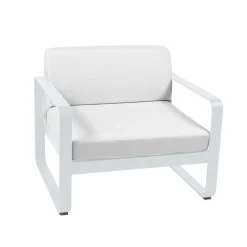 Canapés Et Fauteuils De Jardin>Camif FERMOB Fauteuil Bellevie Grisé en Aluminium - Blanc