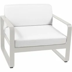 Canapés Et Fauteuils De Jardin>Camif FERMOB Fauteuil Bellevie Blanc Grisé en Aluminium - Gris Argile/Blanc Grisé